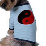 Yin Yang Ying Taoism Sign Chinese Taijitu Red pet clothing