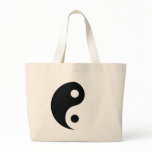 ying and yang icon canvas bag