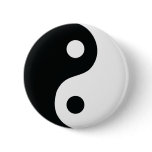 ying and yang icon pinback buttons