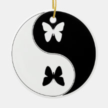 Ying Yang Butterfly Ornament