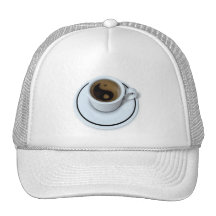 Ying Yang coffee T-shirt Mesh Hats