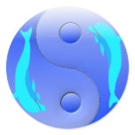 Ying-Yang Dolphin Stickers