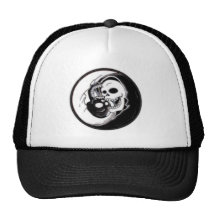 Ying Yang Grim Reaper Trucker Hats