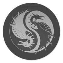 Ying Yang Round Sticker