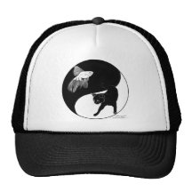 yinyang block colour lineart mesh hats