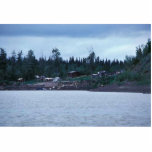 Yistletaw Village on the Yukon River photo sculptures