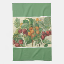 Yo' gorgeous raspberries! kitchen towel