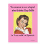 Yo mama is so stupid postcard