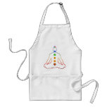 Yoga Asana Siddhasana Pose with 7 Chakras aprons