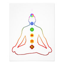 Yoga Asana Siddhasana Pose with 7 Chakras Invitations