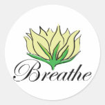 Yoga Breathe Round Stickers