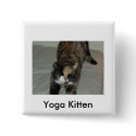 Yoga Calico Kitty Cat buttons