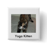 Yoga Calico Kitty Cat buttons