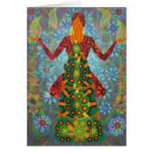 yoga candle digital - 2012 as greeting card grußkarten