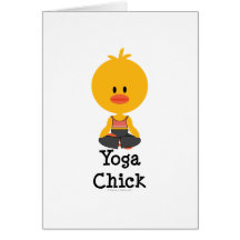 Yoga Chick Greeting Card
