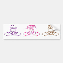 Yoga Critters - bumper sticker