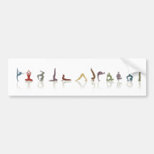 yoga earth bumper stickers