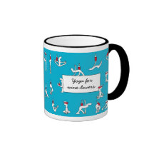 Yoga for Winelovers Blue Mug