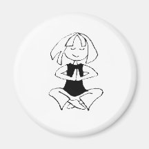 Yoga Girl- namaste Refrigerator Magnets