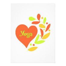 Yoga Heart Custom Invitation