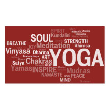 YOGA Instructor Business Card - Yoga Words