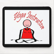 Yoga Instructor---Lotus Postion Stick Figure Mouse Pads