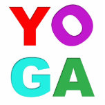 Yoga letters photo sculptures