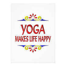 Yoga Makes Life Happy Personalised Invites