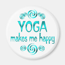 Yoga Makes Me Happy Magnet