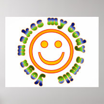 Yoga Makes My Body Smile Health Fitness New Age Poster