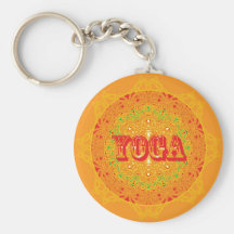 Yoga Mandala Design Keychain