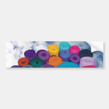 Yoga mats bumper stickers