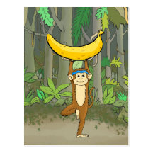 Yoga Monkey Postcard