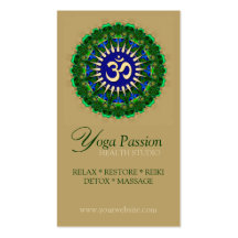 Yoga Om Organic New Age Business Cards