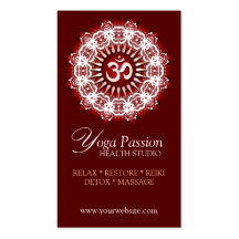 Yoga Om Passion New Age Business Cards