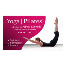 "Yoga | Pilates!" Pilates Instruction, Yoga Class Business Card