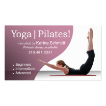"Yoga | Pilates!" Pilates Instruction, Yoga Class Business Card