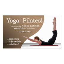"Yoga | Pilates!" Pilates Instruction, Yoga Class Business Card