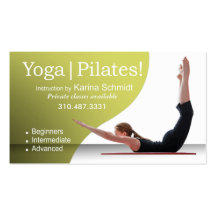 "Yoga | Pilates!" Pilates Instruction, Yoga Class Business Card