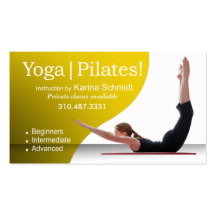 "Yoga | Pilates!" Pilates Instruction, Yoga Class Business Cards
