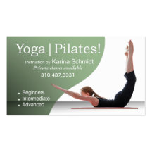 "Yoga | Pilates!" Pilates Instruction, Yoga Class Business Cards
