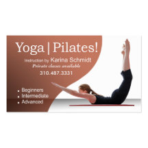 "Yoga | Pilates!" Pilates Instruction, Yoga Class Business Card