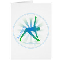 Yoga Pose Greeting Card (triangle)