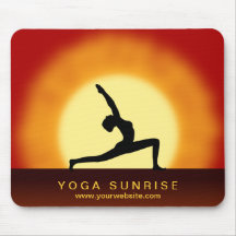 Yoga Pose Silhouette Sunrise Yoga Studio Mousepad