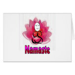 Yoga Pose with Lotus Flower "Namaste" Card