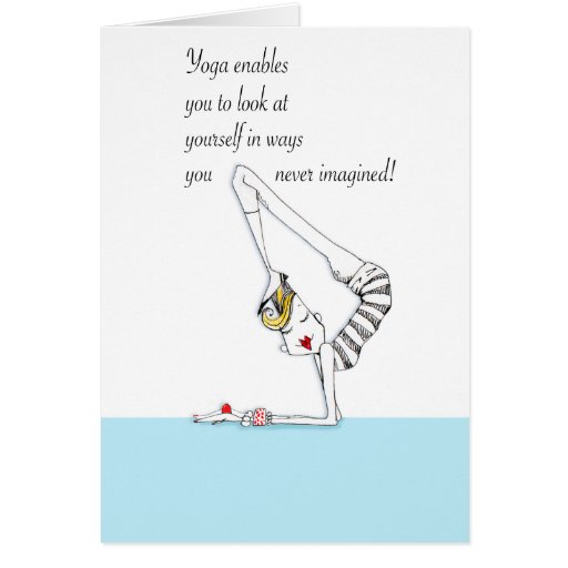 Yoga Pose Yoga humour card suitable for framing | Zazzle