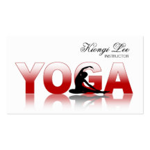 Yoga Reflections, Yoga Instructor, Yoga Class Business Card Template