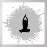 Yoga Scribble Style posters