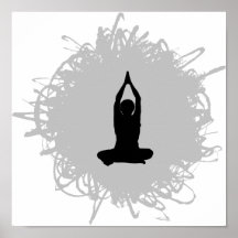 Yoga Scribble Style Posters