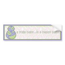 Yoga Speak Baby : Happy Baby Sticker - Purple Bumper Sticker